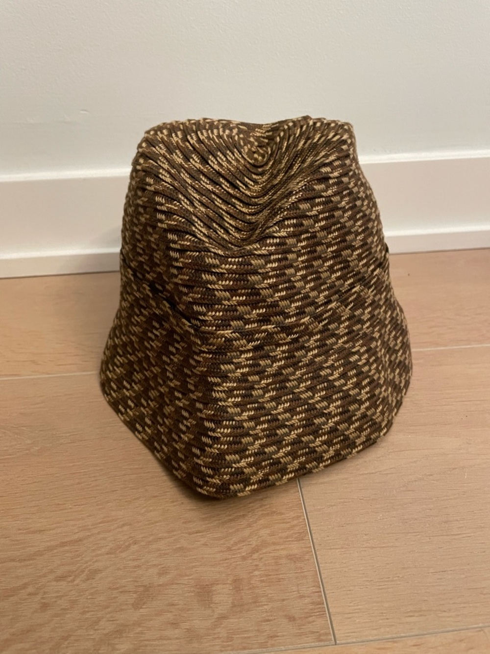 NWOT NAFTALI ABENAIM MILLINERY Brown & Tan Knit Bucket Hat